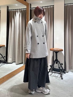 「冬の差し色コーデ」｜薫子さん（レディース・157cm）の冬コーディネート