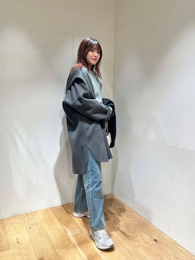 「URBAN RESEARCH（アーバンリサーチ）のアイテム（ストール/ショール）」を使った、薫子さん（レディース・157cm）の冬コーディネート