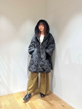 「冬の差し色コーデ」｜薫子さん（レディース・157cm）の冬コーディネート