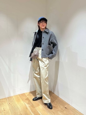 「冬の差し色コーデ」｜薫子さん（レディース・157cm）の冬コーディネート