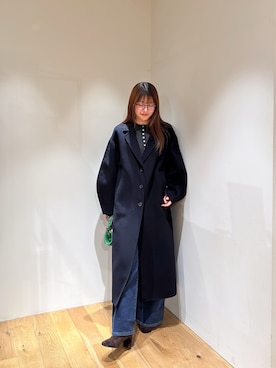 「URBAN RESEARCH（アーバンリサーチ）のnew basic　Lisse Cashmere henry knit（ニット/セーター）」を使った、薫子さん（レディース・157cm）の秋コーディネート