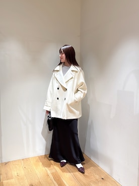 「アイテム（その他アウター）」を使った、薫子さん（レディース・157cm）の冬コーディネート