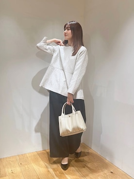 「セレモニーコーデ」｜「アイテム（パンプス）」を使った、薫子さん（レディース・157cm）の春コーディネート