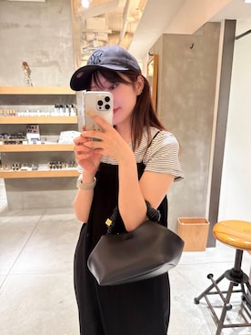 「URBAN RESEARCH（アーバンリサーチ）のアイテム（オールインワン・サロペット）」を使った、薫子さん（レディース・157cm）の夏コーディネート