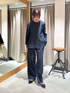 「URBAN RESEARCH（アーバンリサーチ）のアイテム（レッグウェア）」を使った、薫子さん（レディース・158cm）の冬コーディネート