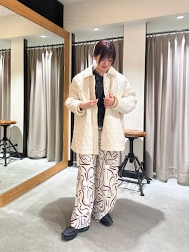 「URBAN RESEARCH（アーバンリサーチ）のアイテム（ダウンジャケット/コート）」を使った、薫子さん（レディース・158cm）の冬コーディネート