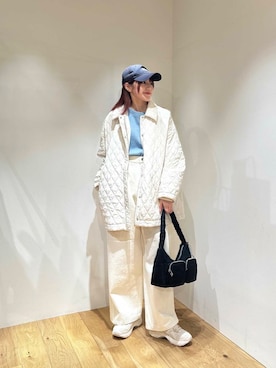 「冬の差し色コーデ」｜薫子さん（レディース・157cm）の冬コーディネート