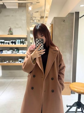 「冬の差し色コーデ」｜薫子さん（レディース・157cm）の冬コーディネート