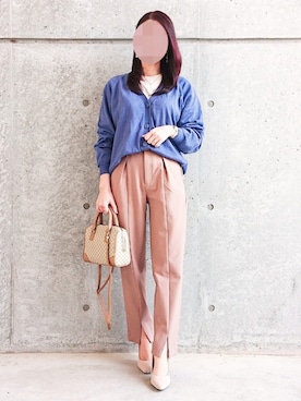 しまむら シマムラ のカーディガン ボレロ ブルー系 を使った人気ファッションコーディネート Wear