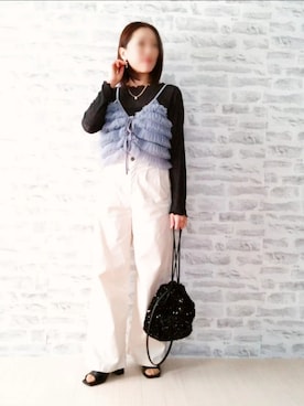 「ビスチェコーデ」｜「アイテム（その他トップス）」を使った、rinrisoraさん（レディース・152cm）の春コーディネート