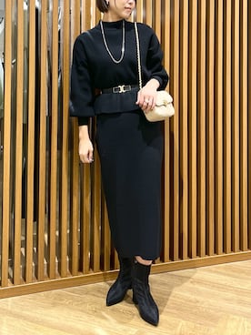 「ニットアップ」｜「アイテム（ブーツ）」を使った、ayakaさん（レディース・163cm）の秋コーディネート