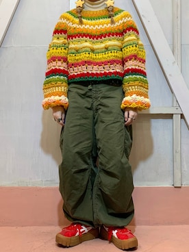 「アメリカ軍」｜ひなのさん（レディース・157cm）の冬コーディネート