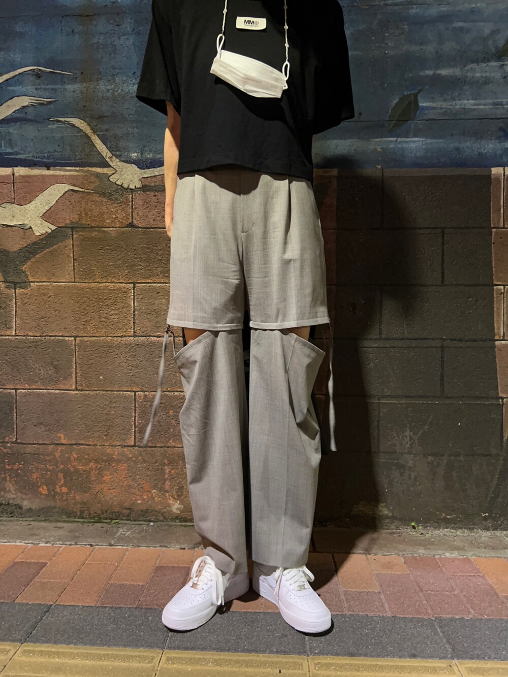 スリットベルテッドストレートパンツ【MAISON SPECIAL/メゾン