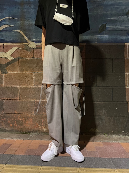 メゾンスペシャル　スリットベルテッドストレートパンツ スリットベルテッドストレートパンツ【MAISON SPECIAL/メゾン