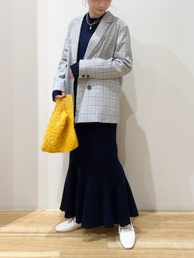 「ITEMS URBANRESEARCH（アイテムズ アーバンリサーチ）のアイテム（その他アウター）」を使った、yamaさん（レディース・155cm）の春コーディネート