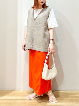 「みんなの白Tフェス」｜yamaさん（レディース・155cm）の夏コーディネート