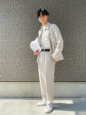 「JUNRED（ジュンレッド）のアイテム（帽子）」を使った、ENISHIさん（メンズ・175cm）の春コーディネート