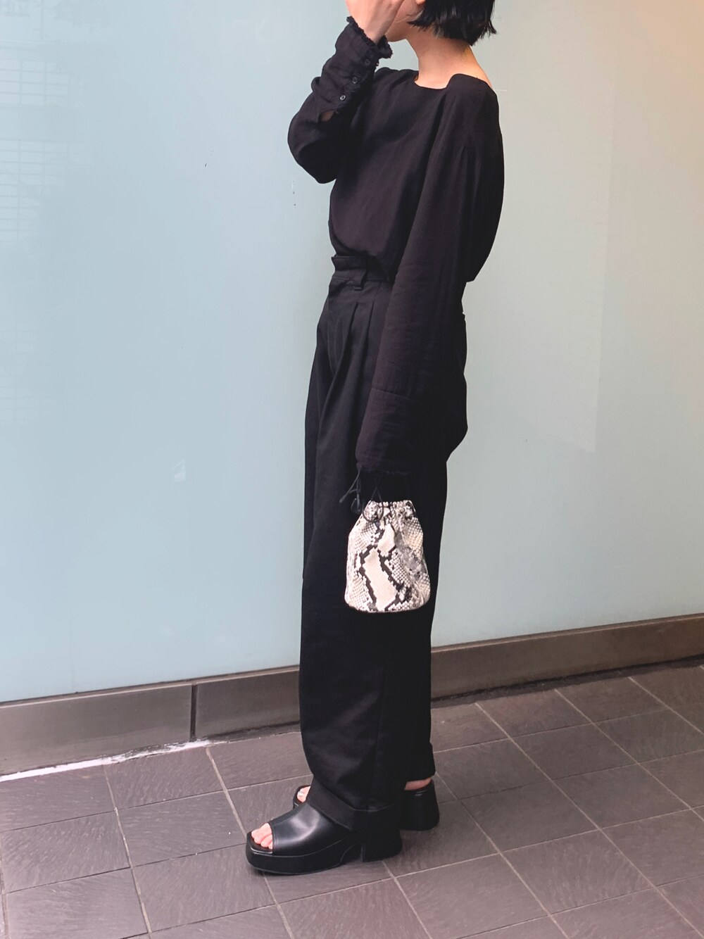 KBF ロングカフスデザインシャツ ロング カフス レギュラー カラー シャツ