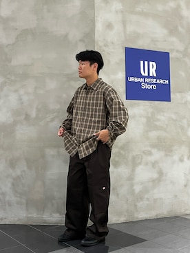 「URBAN RESEARCH DOORS（アーバンリサーチドアーズ）のオンブレチェックレギュラーカラーシャツ（シャツ/ブラウス）」を使った、keita02050さん（メンズ・169cm）の秋コーディネート