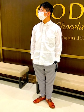 「SHIPS（シップス）のアイテム（ドレスシューズ）」を使った、でぃじぇー  Funny Gさん（メンズ・174cm）の春コーディネート