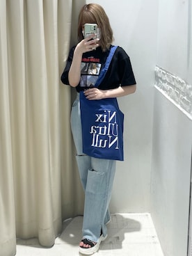 「NUN（エヌユーエヌ）のアイテム」を使った、ましろさん（レディース・153cm）の春コーディネート