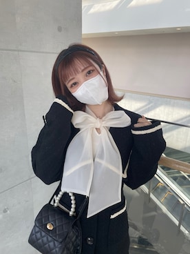 「one after another NICE CLAUP（ワンアフターアナザーナイスクラップ）のアイテム（その他アウター）」を使った、ましろさん（レディース・153cm）の冬コーディネート