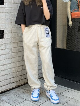 「ごきげんウィーク」｜「アイテム（スウェットパンツ）」を使った、ふうかさん（レディース・150cm）の春コーディネート