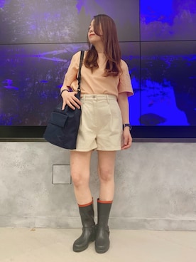 「AIGLE（エーグル）のアイテム（ナイロンジャケット）」を使った、shokoさん（レディース・150cm）の夏コーディネート