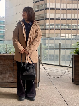 「アイテム（レインシューズ）」を使った、shokoさん（レディース・150cm）の冬コーディネート