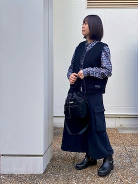 「アイテム（レインシューズ）」を使った、shokoさん（レディース・150cm）の秋コーディネート
