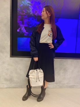 「AIGLE（エーグル）のアイテム（ブルゾン）」を使った、shokoさん（レディース・150cm）の春コーディネート