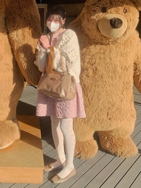 「ニーハイソックス」｜「アイテム（ワンピース）」を使った、miyuu👒さん（レディース・156cm）の春コーディネート