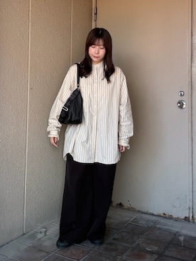 「russet（ラシット）のアイテム（ショルダーバッグ）」を使った、ayakaさん（レディース・157cm）の秋コーディネート