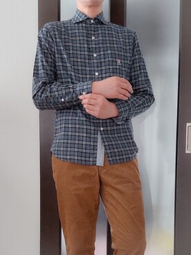 「THE SCOTCH HOUSE（スコッチハウス）のアイテム（パンツ）」を使った、h-tanさん（メンズ・173cm）の春コーディネート