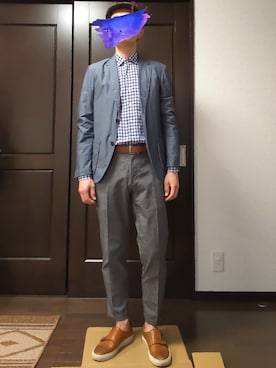 「lideal（リデアル）のアイテム」を使った、h-tanさん（メンズ・173cm）の春コーディネート