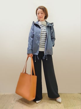 「153cm」｜「アイテム（ブルゾン）」を使った、Takedaさん（レディース・153cm）の春コーディネート