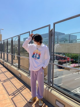 「LMCのアイテム（トップス）」を使った、makomhibさん（メンズ・183cm）の春コーディネート