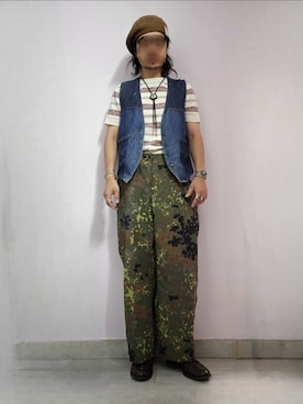 「アイテム（サロペット/オーバーオール）」を使った、setaroさん（メンズ・172cm）の秋コーディネート