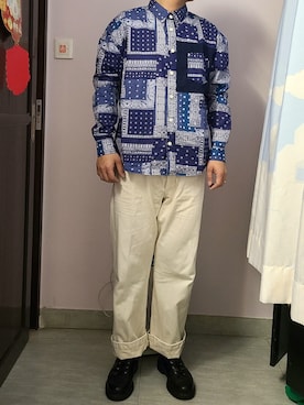 「ADLIB（アドリブ）のアイテム」を使った、setaroさん（メンズ・172cm）の春コーディネート