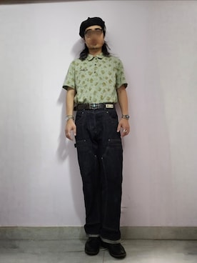 「アイテム（ポロシャツ）」を使った、setaroさん（メンズ・172cm）の夏コーディネート