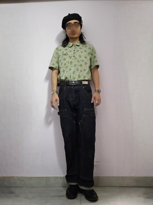 未使用RRL ホースプリントジャージーポロシャツ L 定価¥31,900 RRL（ダブル アール エル）の「ホースプリント ジャージー ポロシャツ