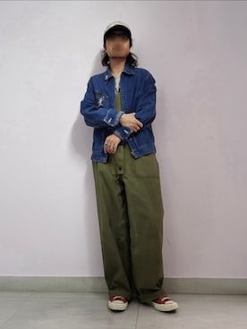 「アイテム（サロペット/オーバーオール）」を使った、setaroさん（メンズ・172cm）の冬コーディネート