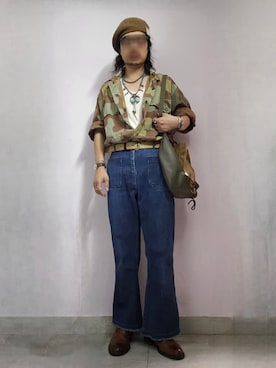 「アイテム（ハンチング/ベレー帽）」を使った、setaroさん（メンズ・172cm）の秋コーディネート