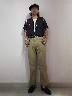 「アイテム（キャスケット）」を使った、setaroさん（メンズ・172cm）の秋コーディネート