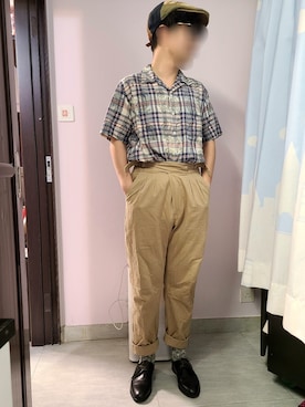 「アイテム（帽子）」を使った、setaroさん（メンズ・172cm）の春コーディネート