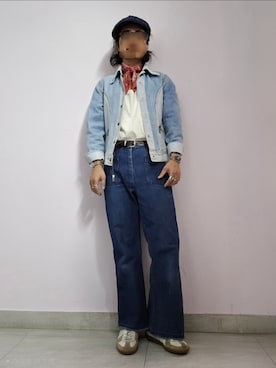 「アイテム（ハンチング/ベレー帽）」を使った、setaroさん（メンズ・172cm）の秋コーディネート