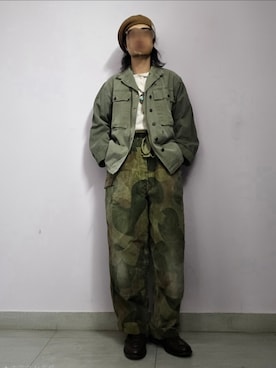 「アイテム（ハンチング/ベレー帽）」を使った、setaroさん（メンズ・172cm）の秋コーディネート