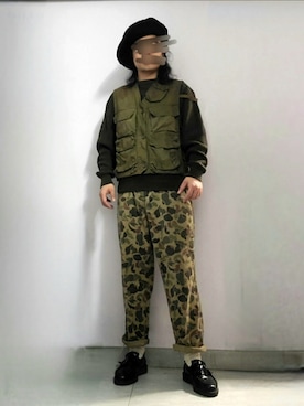 「アイテム（チノパンツ、その他）」を使った、setaroさん（メンズ・172cm）の冬コーディネート