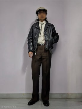 「アイテム（キャスケット）」を使った、setaroさん（メンズ・172cm）の秋コーディネート