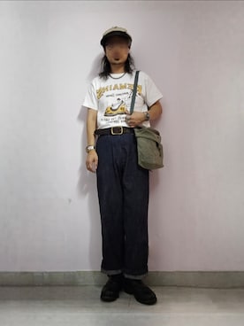 「アイテム（キャスケット）」を使った、setaroさん（メンズ・172cm）の秋コーディネート